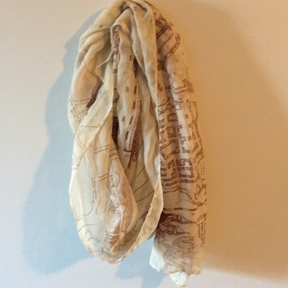 Harry Potter Marauders Map scarf